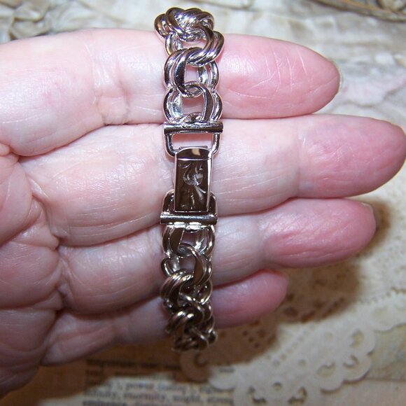 Ballou Sterling Silver Double Link Starter Charm Bracelet - 8.25" Long - Picture 7 of 11